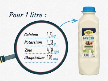 Gaborit Lait Frais Demi-Écrémé Bio 1L - Naturalia Courses en ligne et offres